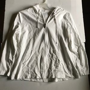 Karen Scott Hooded Zip Up Jacket